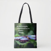 Neue Anfänge Schmetterling Inspiration Zitat Tasche (Vorderseite)