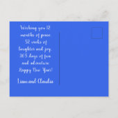 Neue Anfänge Tauben und Frieden glücklich Neues Ja Postkarte (Rückseite)