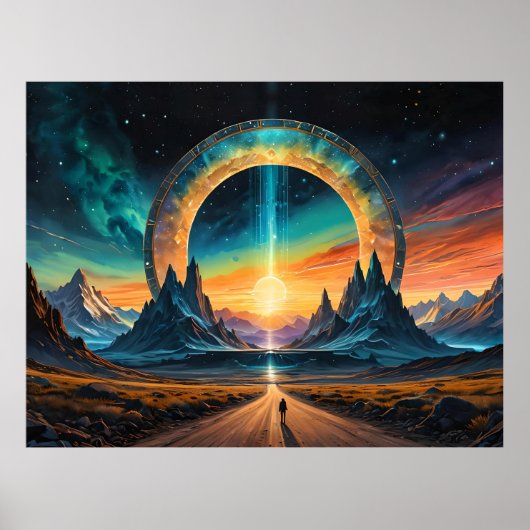 Neue Anfänge: Treten Sie durch ein Stargate Poster (Vorne)