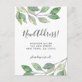 Neue Ankündigung "Adresse Grün bewegen" Postkarte (Vorderseite)