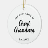 Neue Ankündigung der Großmutter-Schwangerschaft Keramik Ornament (Links)