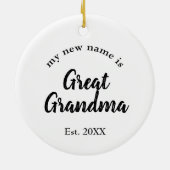 Neue Ankündigung der Großmutter-Schwangerschaft Keramik Ornament (Hinten)