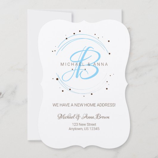 Neue Ankündigung Mit Monogramm (Vorderseite)