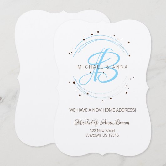 Neue Ankündigung Mit Monogramm (Vorne/Hinten)