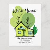 Neue Ankündigung über die Adressenverschiebung Pos Postkarte (Vorderseite)