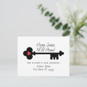 Neue Ankündigung über die Adressverschiebung im ne Postkarte (Stehend Vorderseite)