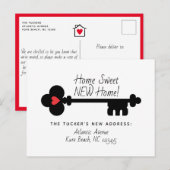 Neue Ankündigung über die Adressverschiebung im ne Postkarte (Vorne/Hinten)