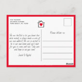 Neue Ankündigung über die Adressverschiebung im ne Postkarte (Rückseite)