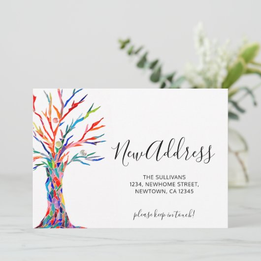 Neue Ankündigung über die Farbenfrohe Baum-Bewegun (Stehend Vorderseite)