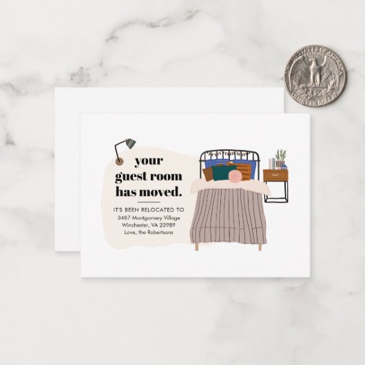 Neue Ankündigung über die Umgestaltung des Adressk (Vorderseite/Rückseite Beispiel)