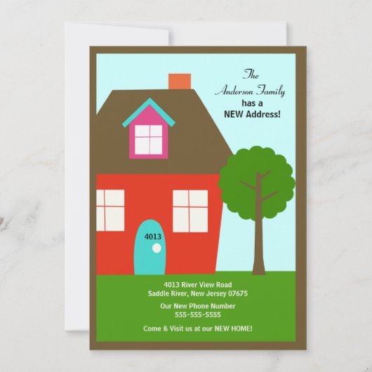 Neue Ankündigung zur Adressenverschiebung (Vorderseite)