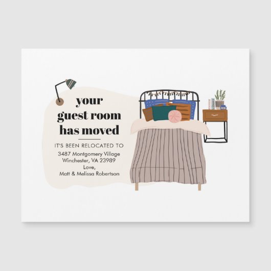 Neue Ankündigung zur Adressenverschiebung (Vorderseite)