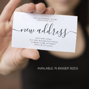 Neue Ankündigung zur Änderung des Adressschreibens Begleitkarte