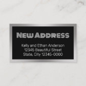 Neue Ankündigungskarte für die schwarze Silber-Adr Begleitkarte (Vorderseite)