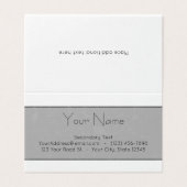 Neue anpassbare Elemente Visitenkarten (Außenseite Aufgefaltet)