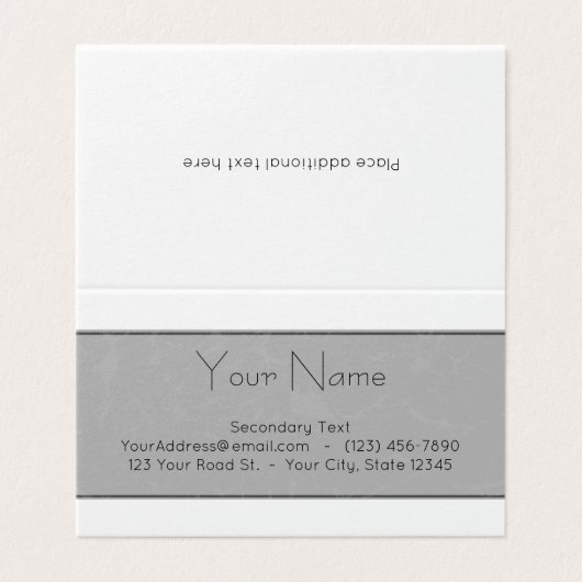 Neue anpassbare Elemente Visitenkarten (Außenseite Aufgefaltet)