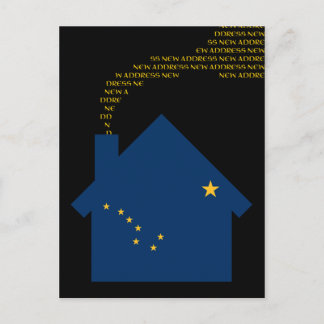 neue Anschrift für Alaska Ankündigungspostkarte