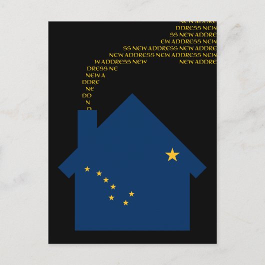 neue Anschrift für Alaska Ankündigungspostkarte (Vorderseite)