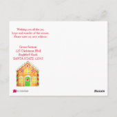 Neue Anschrift Gingerbread House Postcard Postkarte (Rückseite)
