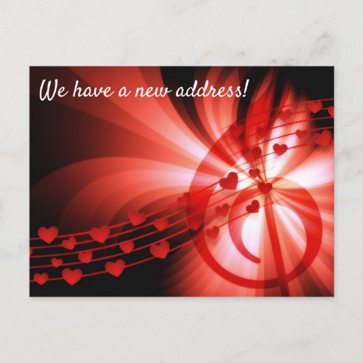 Neue Ansichtskarten mit musikalischem Thema Ankündigungspostkarte (Vorderseite)