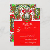 Neue Antwortkarte der Red Christmas UAWG RSVP Karte (Vorne/Hinten)