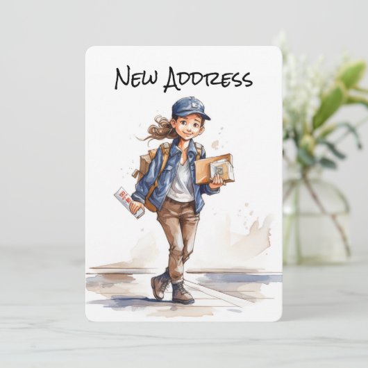 Neue Anzeigenkarten für die Adressenverschiebung (Stehend Vorderseite)