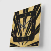 Neue Art Deco Gatsby Stil Quadratische Wanduhr (Winkel)