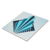Neue Art-Deco-Keramik (Blau) Fliese (Seite)