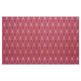 Neue Art Deco Stil Stoffe. (Rot und Gold) Stoff