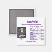 Neue Aussicht Baptist Kirche Magnet (Vorderseite/Rückseite)