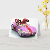 Neue Auto-Glückwunschkarte Geburtstag Karte (Gelbe Blume)