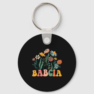 Neue Babcia Wildflower erster Geburtstag & Baby-Sh Schlüsselanhänger