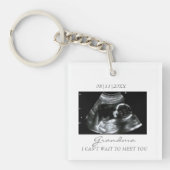 Neue Baby-Ankündigung für Oma-Ultrasound-Geschenk Schlüsselanhänger (Vorderseite)