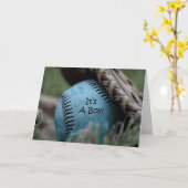 Neue Baby-Ankündigung mit Baseball Karte (Gelbe Blume)