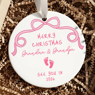 Neue Baby-Ankündigung Weihnachten Keramik Ornament