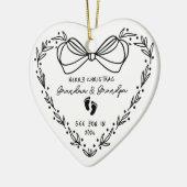 Neue Baby-Ankündigung Weihnachten Keramik Ornament (Links)