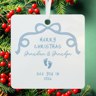Neue Baby-Ankündigung Weihnachten Ornament Aus Metall