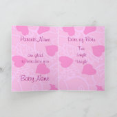 Neue Baby Anreisekarte Ankündigung (Innenseite)