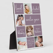 Neue Baby Birth Stats Foto Collage Fotoplatte (Seite)