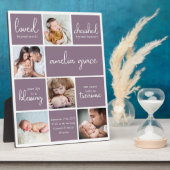 Neue Baby Birth Stats Foto Collage Fotoplatte (Seite)