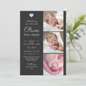 Neue Baby Boy Ankündigung/Dankeschön Karte A5 (Stehend Vorderseite)