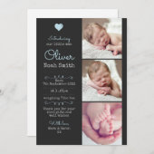 Neue Baby Boy Ankündigung/Dankeschön Karte A5 (Vorne/Hinten)