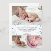 Neue Baby Boy Ankündigung/Dankeschön Karte A5 (Vorne/Hinten)