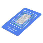 Neue Baby Boy Ankündigung Flexible Magnet (Linke Seite)