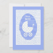 Neue Baby Boy Announcement Card - individuell anpa Ankündigung (Vorderseite)