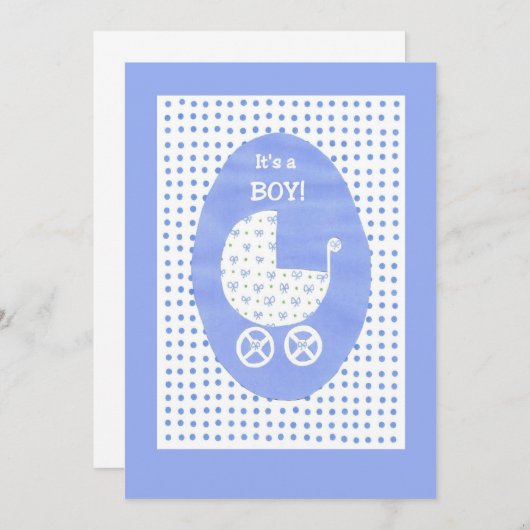 Neue Baby Boy Announcement Card - individuell anpa Ankündigung (Vorne/Hinten)