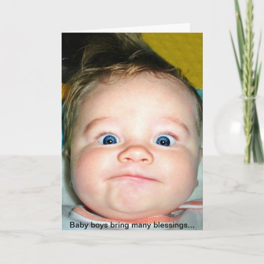 Neue Baby Boy Card Karte (Vorderseite)