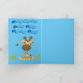 Neue Baby Boy Giraffe und Elephant Ankündigung (Innenseite)