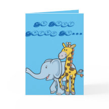 Neue Baby Boy Giraffe und Elephant