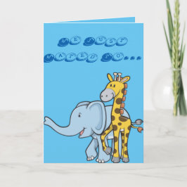 Neue Baby Boy Giraffe und Elephant Ankündigung